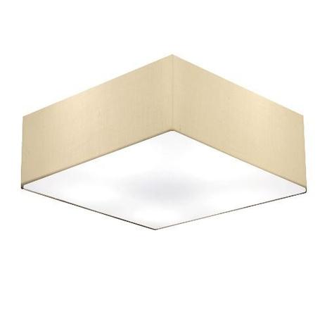 Kit/2 Plafon Quadrado Md-3002 Cupula Tecido 15/50x50cm Algodao Cru - Vivare iluminação Menor preço em Kit/2 Plafon Quadrado Md-3002 Cupula Tecido 15/50x50cm Algodao Cru - Vivare iluminação