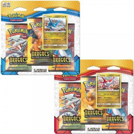 Kit 2 Pokemon Blister Triplo Dragões Soberanos Latias + Latios - Combo Menor preço em Kit 2 Pokemon Blister Triplo Dragões Soberanos Latias + Latios - Combo