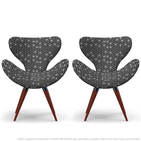 Kit 2 Poltronas Egg Colmeia Cinza e Preto Cadeira Decorativa com Base Fixa - Lubrano decor Menor preço em Kit 2 Poltronas Egg Colmeia Cinza e Preto Cadeira Decorativa com Base Fixa - Lubrano decor