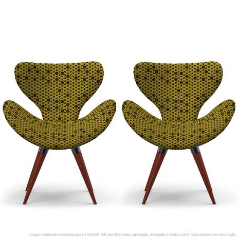 Kit 2 Poltronas Egg Colmeia Preto e Amarelo Cadeira Decorativa com Base Fixa - Lubrano decor Menor preço em Kit 2 Poltronas Egg Colmeia Preto e Amarelo Cadeira Decorativa com Base Fixa - Lubrano decor