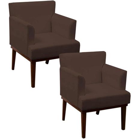 Kit 2 Poltronas Grécia Base de Madeira Animale Marrom - Arte das cabeceiras é boa?