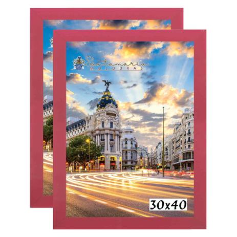 Kit 2 Porta Retrato Molduras 30x40 Rosa - Santamaria molduras é boa?