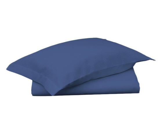 Kit 2 Porta Travesseiros Piquet com Abas Cor Azul Marinho - Fassini têxtil Menor preço em Kit 2 Porta Travesseiros Piquet com Abas Cor Azul Marinho - Fassini têxtil