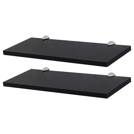 Kit 2 Prateleiras 50 x 15cm Preta Com Suporte Tucano - Mercado Das Prateleiras Menor preço em Kit 2 Prateleiras 50 x 15cm Preta Com Suporte Tucano - Mercado Das Prateleiras