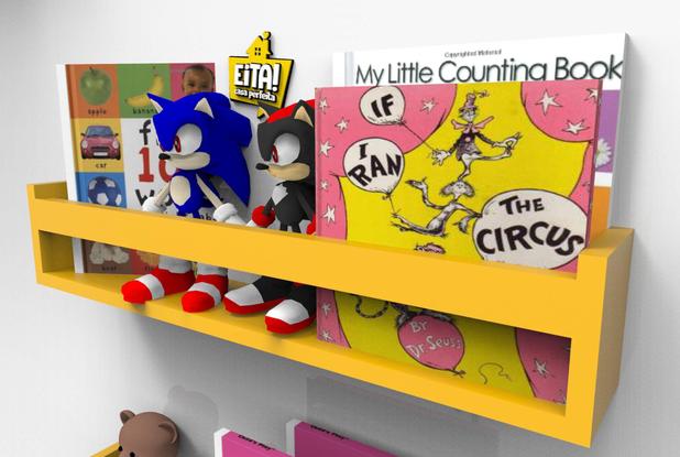 Kit 2 Prateleiras Nicho Para Livros Infantil Quarto Bebe Colorida 60cm - Eita! casa perfeita Menor preço em Kit 2 Prateleiras Nicho Para Livros Infantil Quarto Bebe Colorida 60cm - Eita! casa perfeita