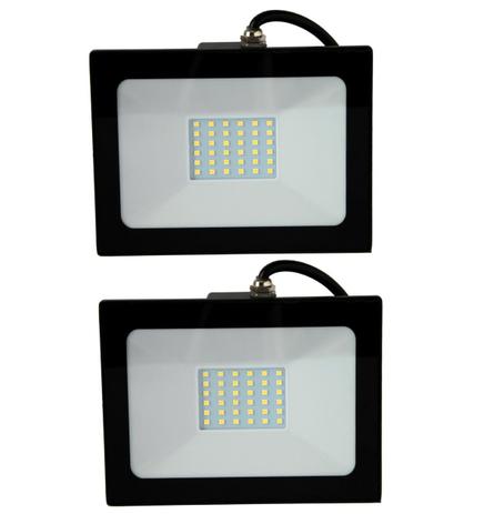Kit 2 Projetor Led Super Slim 30W Branco Frio Bivolt - Inluss Menor preço em Kit 2 Projetor Led Super Slim 30W Branco Frio Bivolt - Inluss