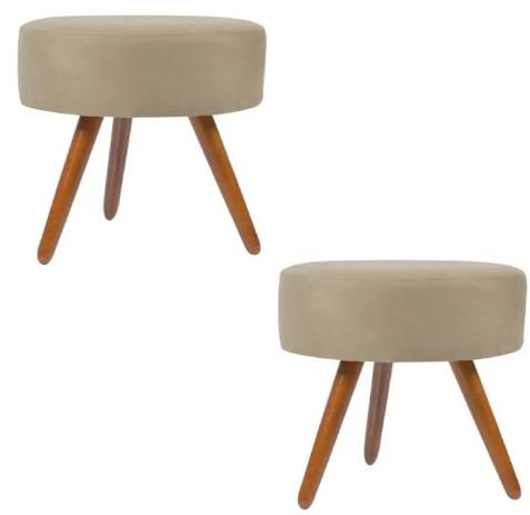 Kit 2 Puff Banqueta 30x45 para Sala Quarto Varanda Banco Tripe Pufe - REDE SUL FABRICA DE MOVEIS Menor preço em Kit 2 Puff Banqueta 30x45 para Sala Quarto Varanda Banco Tripe Pufe - REDE SUL FABRICA DE MOVEIS