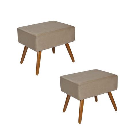 Kit 2 Puffs Decorativos Dubai Suede Bege - Kasa Sofá é boa?