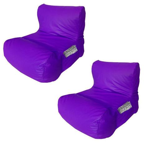 Kit 2 Puffs Relax Nobre Roxo - Stay Puff Menor preço em Kit 2 Puffs Relax Nobre Roxo - Stay Puff