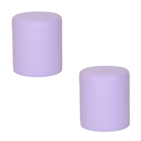 kit 2 Puffs Round Nobre Lilás - Stay Puff Menor preço em kit 2 Puffs Round Nobre Lilás - Stay Puff