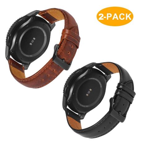Kit 2 Pulseiras Para Gear S3 Frontier S3 Classic Couro Genuíno Loxan Marrom e Preto com Fecho - Pierre cardin Menor preço em Kit 2 Pulseiras Para Gear S3 Frontier S3 Classic Couro Genuíno Loxan Marrom e Preto com Fecho - Pierre cardin