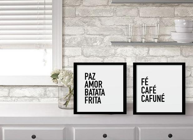 Kit 2 Quadros - Batata Frita e Cafuné - Dama arteira Menor preço em Kit 2 Quadros - Batata Frita e Cafuné - Dama arteira