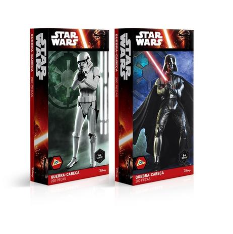 Kit 2 Quebra - Cabeças 200 Peças - Star Wars Darth Vader e Stormtrooper - Toyster Menor preço em Kit 2 Quebra - Cabeças 200 Peças - Star Wars Darth Vader e Stormtrooper - Toyster