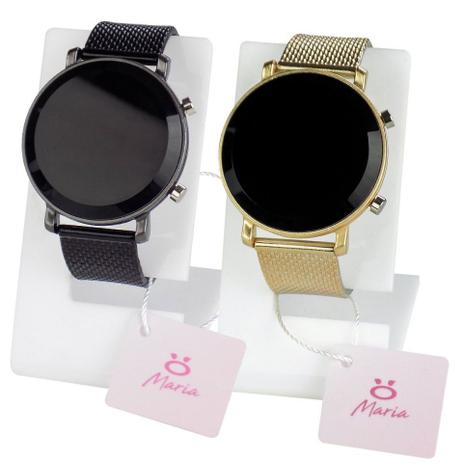 Kit 2 Relógio Feminino Digital Led Dourado Preto - Orizom - Kit Relógio -  Magazine Luiza