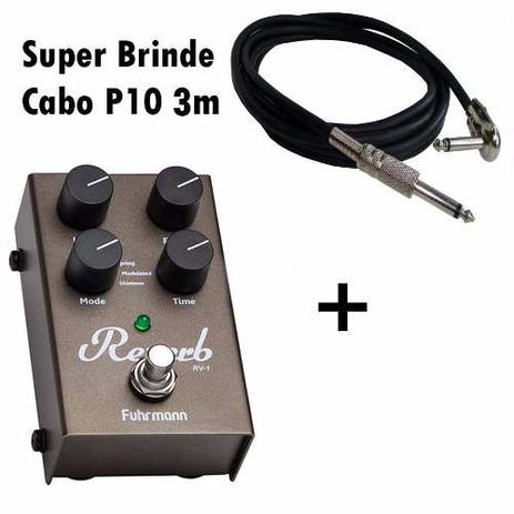 Kit 2 Reverb Pedal Fuhrmann Guitarra Viloão + brinde Cabo P10 Menor preço em Kit 2 Reverb Pedal Fuhrmann Guitarra Viloão + brinde Cabo P10
