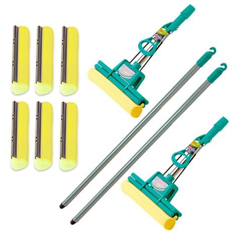 Kit 2 Rodo Mágico 27cm Com 6 Refis Mop Sekito Zig Zag - Vendasshop utensílios limpeza Menor preço em Kit 2 Rodo Mágico 27cm Com 6 Refis Mop Sekito Zig Zag - Vendasshop utensílios limpeza