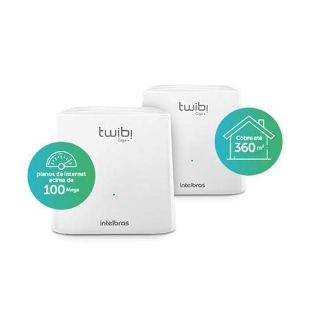 Kit 2 - Roteador Wi-Fi Intelbras Mesh AC1200 Mbps Dual Band TR069 Provedor Wi-Fi 5 - CJ TWIBI GIGA+ é boa?