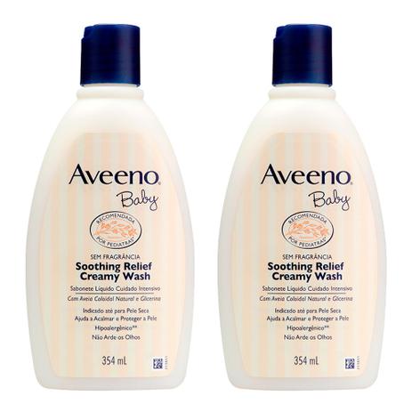 Kit 2 Sabonetes Líquidos Soothing Relief Aveeno Baby 354ml Menor preço em Kit 2 Sabonetes Líquidos Soothing Relief Aveeno Baby 354ml