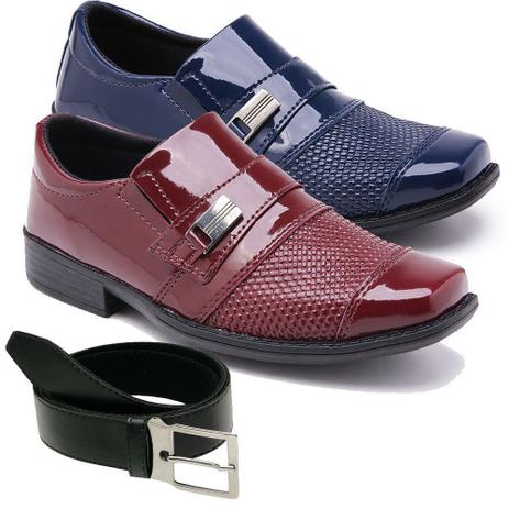 Kit 2 Sapato Social Infantil Masculino Verniz + Cinto - LOSCIA - Moda  Infantil - Magazine Luiza
