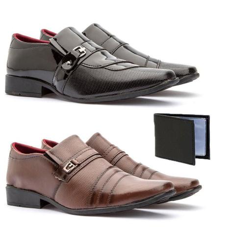Kit 2 Sapato Social Masculino Conforto + Carteira Casual - Fratelli - No  Magalu - Magazine Luiza
