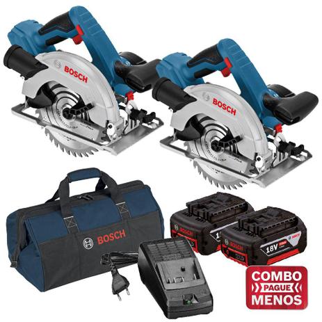 KIT 2 Serras Circulares a bateria 18V GKS 18V-57 BOSCH + Bolsa Menor preço em KIT 2 Serras Circulares a bateria 18V GKS 18V-57 BOSCH + Bolsa