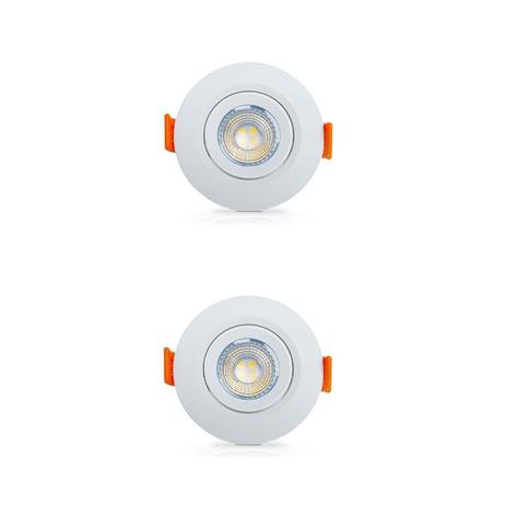 Kit 2 Spots Luminária Redondo Led 5w Branco Frio 6500K Ourolux Menor preço em Kit 2 Spots Luminária Redondo Led 5w Branco Frio 6500K Ourolux