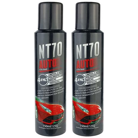 Kit 2 Spray NT70 Auto Multi polidor Cera de Veículos 150ml - Performance Eco é boa?