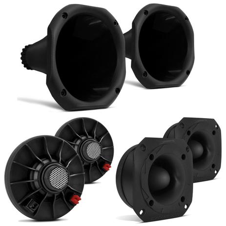 Kit 2 Super Tweeters 200W RMS + 2 Driver Champion Profissional 200W + 2 Cornetas Curtas Musicall - Prime Menor preço em Kit 2 Super Tweeters 200W RMS + 2 Driver Champion Profissional 200W + 2 Cornetas Curtas Musicall - Prime