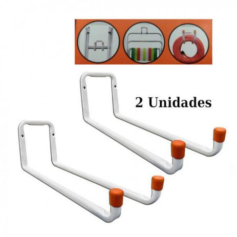 Kit 2 Suportes de Parede Multiuso Organizador em Aco Bestfer Menor preço em Kit 2 Suportes de Parede Multiuso Organizador em Aco Bestfer