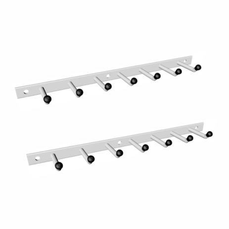 Kit 2 Suportes Multiuso 14 ganchos Fixo Parede Branco - Novo.escadas Menor preço em Kit 2 Suportes Multiuso 14 ganchos Fixo Parede Branco - Novo.escadas