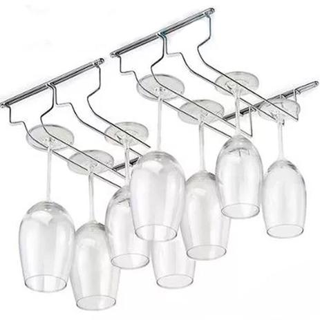 Kit 2 Suportes para 6 Taças 1631 Aço Cromado Modelo Suspenso de Fixar Arthi - Arthi comercial ltda Menor preço em Kit 2 Suportes para 6 Taças 1631 Aço Cromado Modelo Suspenso de Fixar Arthi - Arthi comercial ltda