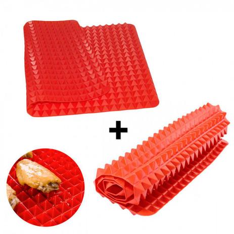 Kit 2 Tapetes Culinario para Forno em Silicone Antigordura e Antiderrapante Vermelho Clink Menor preço em Kit 2 Tapetes Culinario para Forno em Silicone Antigordura e Antiderrapante Vermelho Clink