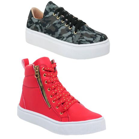 Kit 2 Tênis e Botinha DG Feminino Fitness Casual Caminhada Camuflado - Tênis  Feminino - Magazine Luiza