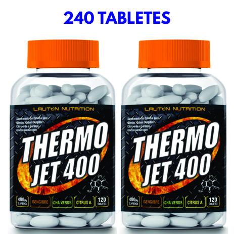 KIT 2 TERMOGÊNICO THERMO JET 400 - 120 tabletes - Emagrecedor - Lauton Menor preço em KIT 2 TERMOGÊNICO THERMO JET 400 - 120 tabletes - Emagrecedor - Lauton