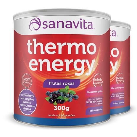 Kit 2 Thermo Energy Termogênico Sanavita 300g frutas roxas Menor preço em Kit 2 Thermo Energy Termogênico Sanavita 300g frutas roxas
