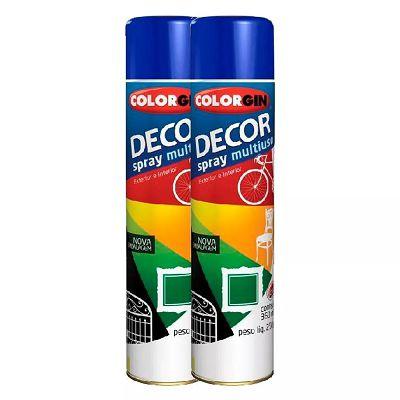 Kit 2 Tinta Spray Brilhante Uso Geral Azul Colonial Colorgin Menor preço em Kit 2 Tinta Spray Brilhante Uso Geral Azul Colonial Colorgin