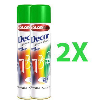 Kit 2 Tinta Spray Colorgin Decor Uso Geral Cor Verde Menor preço em Kit 2 Tinta Spray Colorgin Decor Uso Geral Cor Verde
