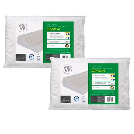 Kit 2 Travesseiros Cervical Fibrasca Anatômico Antiácaro Poliuretano de Dormir 4275 Menor preço em Kit 2 Travesseiros Cervical Fibrasca Anatômico Antiácaro Poliuretano de Dormir 4275
