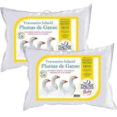 Kit 2 Travesseiros Infantil 100 Plumas 30x40cm - Daune é boa?