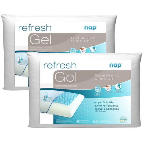 Kit 2 Travesseiros Nasa Nap Refresh Gel Menor preço em Kit 2 Travesseiros Nasa Nap Refresh Gel