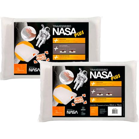 Kit 2 Travesseiros Nasa Plus Viscoelástico Fibrasca Baixo Antiácaro para Dormir W4804 Menor preço em Kit 2 Travesseiros Nasa Plus Viscoelástico Fibrasca Baixo Antiácaro para Dormir W4804
