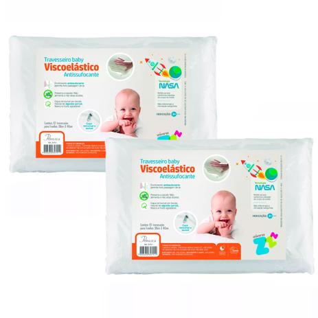 Kit 2 Travesseiros Nasa Viscoelástico Fibrasca Anti Sufocante Antiácaro Z4791 Menor preço em Kit 2 Travesseiros Nasa Viscoelástico Fibrasca Anti Sufocante Antiácaro Z4791