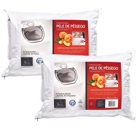 Kit 2 Travesseiros Pele De Pêssego Lavável Poliéster Fibrasca 4565 Menor preço em Kit 2 Travesseiros Pele De Pêssego Lavável Poliéster Fibrasca 4565