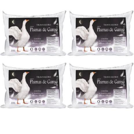 Kit 2 Travesseiros Pluma de Ganso Sintético Toque Macio 68cm x 48cm - Barros Baby Store Menor preço em Kit 2 Travesseiros Pluma de Ganso Sintético Toque Macio 68cm x 48cm - Barros Baby Store