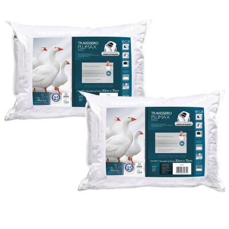 Kit 2 Travesseiros Plumax Lavável Pluma Sintética Fibrasca 4235 Menor preço em Kit 2 Travesseiros Plumax Lavável Pluma Sintética Fibrasca 4235
