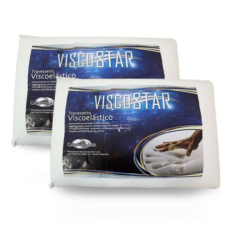 Kit 2 Travesseiros Visco Star - Nap Menor preço em Kit 2 Travesseiros Visco Star - Nap