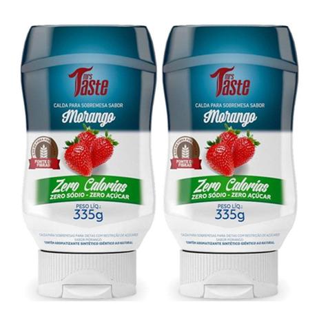Kit 2 Un Calda Doce Gourmet 335g Morango Mrs Taste Menor preço em Kit 2 Un Calda Doce Gourmet 335g Morango Mrs Taste