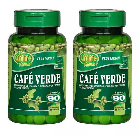 Kit 2 Und Café Verde 90cps 400mg - Unilife Menor preço em Kit 2 Und Café Verde 90cps 400mg - Unilife
