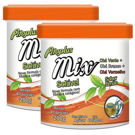 Kit 2 Und Chá Mix Solúvel Fitoplus 200g - Duom Menor preço em Kit 2 Und Chá Mix Solúvel Fitoplus 200g - Duom