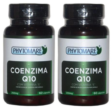 Kit 2 Und Coenzima Q10 60cps 250mg - Phytomare Menor preço em Kit 2 Und Coenzima Q10 60cps 250mg - Phytomare
